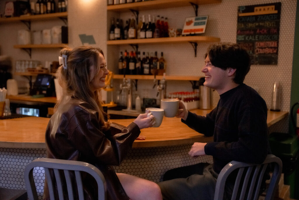 Cinematic engagement session by Lacelight Studios at Trattoria Zaza in Birmingham, AL