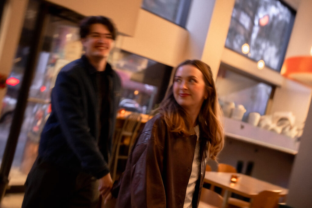 Cinematic engagement session by Lacelight Studios at Trattoria Zaza in Birmingham, AL